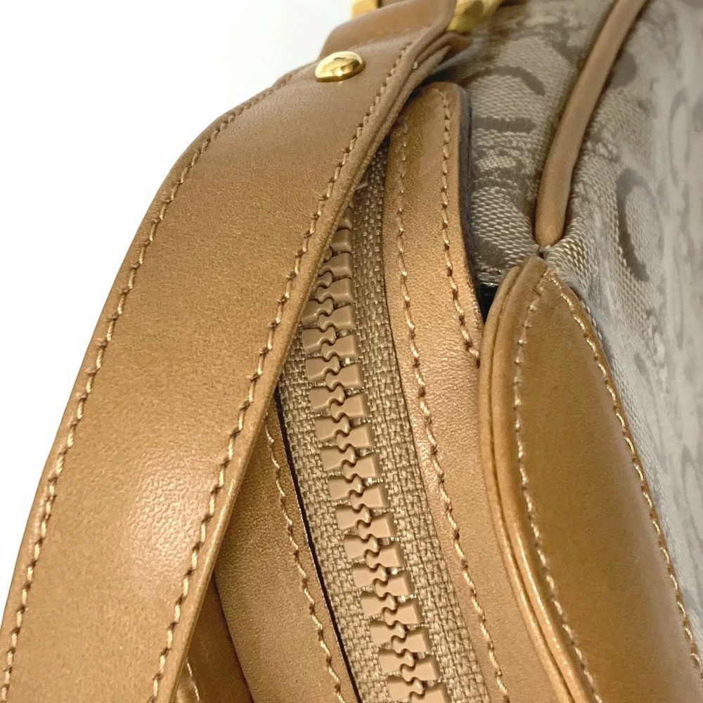 CELINE Macadam Shoulder Bag Handbag Crossbody Leather Beige - Picture 10 of 14